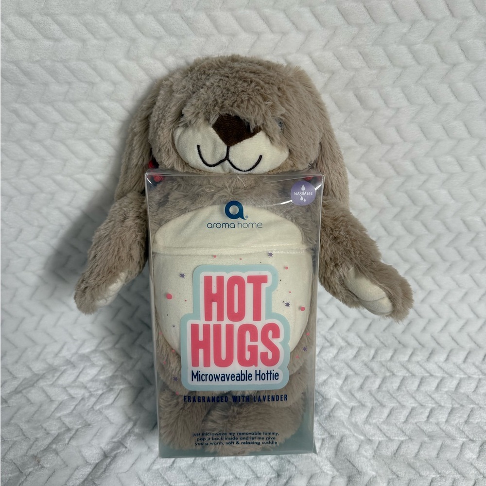 Aroma Home Hot Hugs Microwaveable Lavender Scented BEAR Plush w/Heat Pack NEW